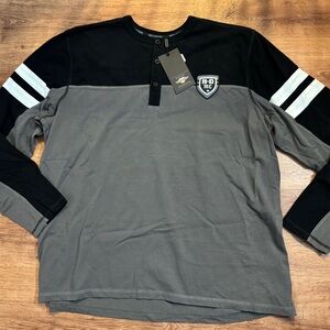 NWT. Harley Davidson Men's Black and Gray Long Sleeve Shirt 3XL